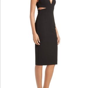 Alice and Olivia Black Fitted Cutout Dress